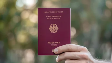 جواز سفر ألماني مع عبارة الجنسية الألمانية في 3 سنوات.